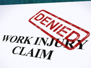 work injury claim form denied