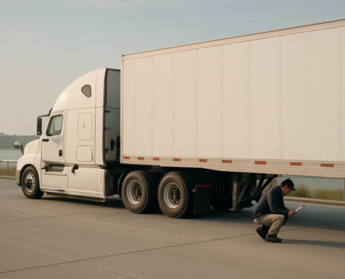 Truck maintenance records after an accident in Maryland with a commercial truck inspection