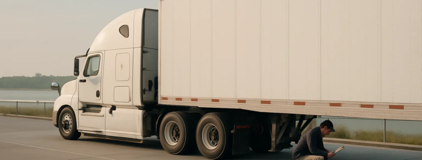 Truck maintenance records after an accident in Maryland with a commercial truck inspection