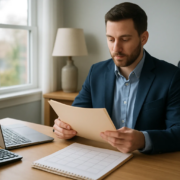 Documents and calculator representing lost wages in a Maryland personal injury claim