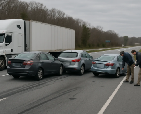 Multi-vehicle truck accident Maryland investigation near Annapolis and Pasadena