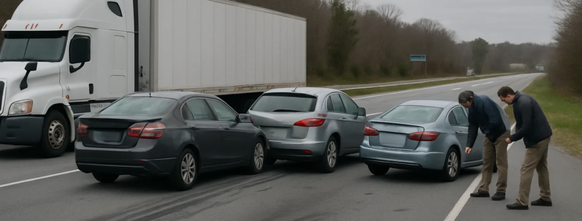 Multi-vehicle truck accident Maryland investigation near Annapolis and Pasadena