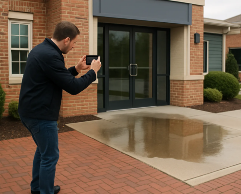 Slip and fall evidence Maryland checklist with a documented wet entryway