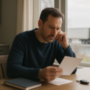 Truck accident insurance statement in Maryland discussed beside a commercial truck and phone