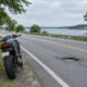 Annapolis pothole and motorcycle scene illustrating a Maryland motorcycle accident pothole claim